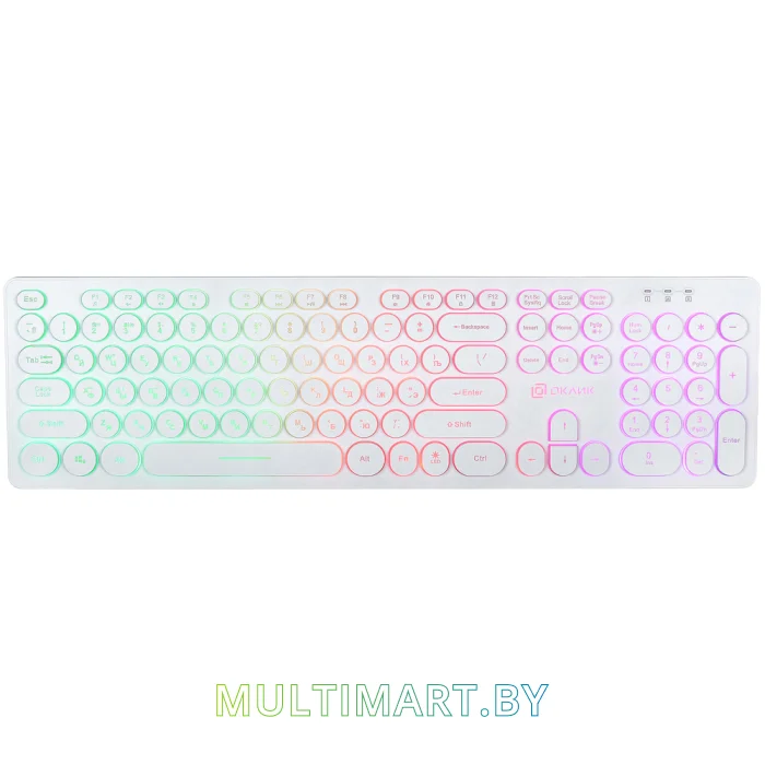 Клавиатура Oklick 420MRL (белый)